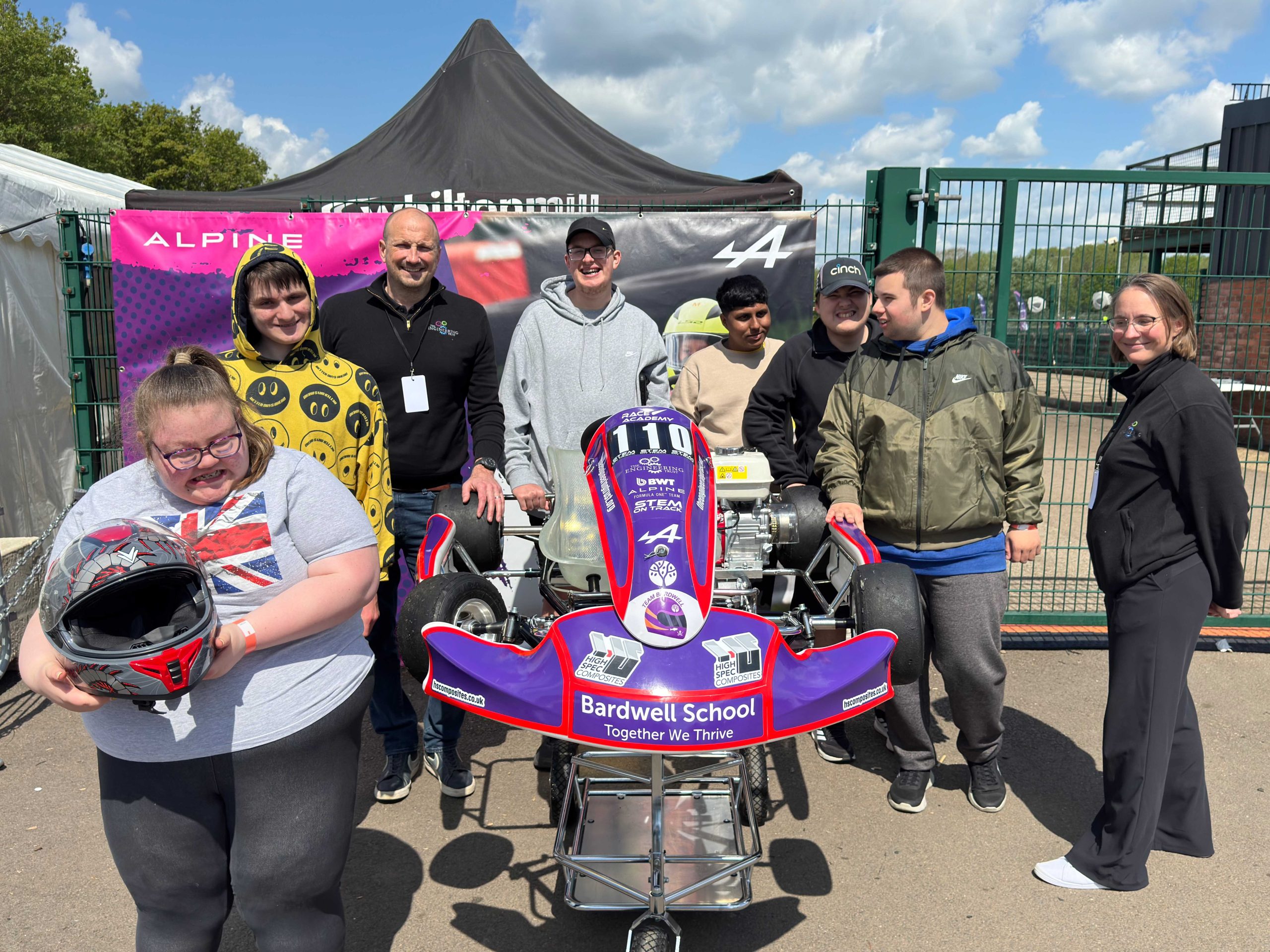 Students taking part in the Team Bardwell kart project
