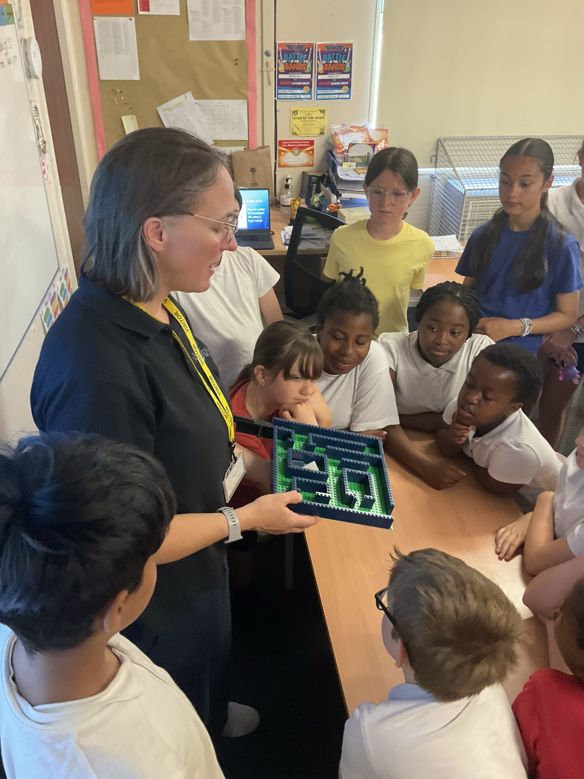 Young people taking part in an engineering activity