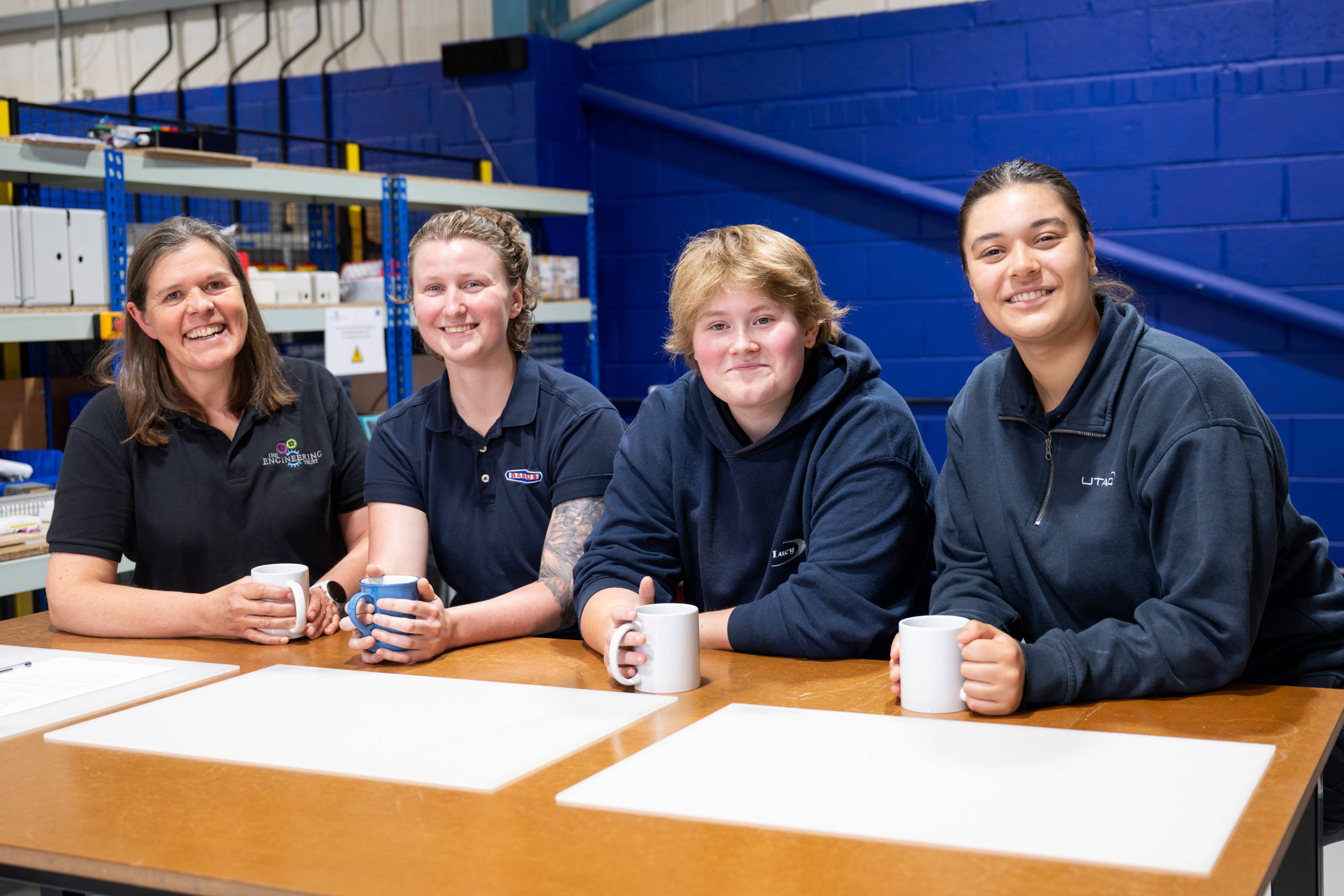 Girls participating in a Women in Engineering activity