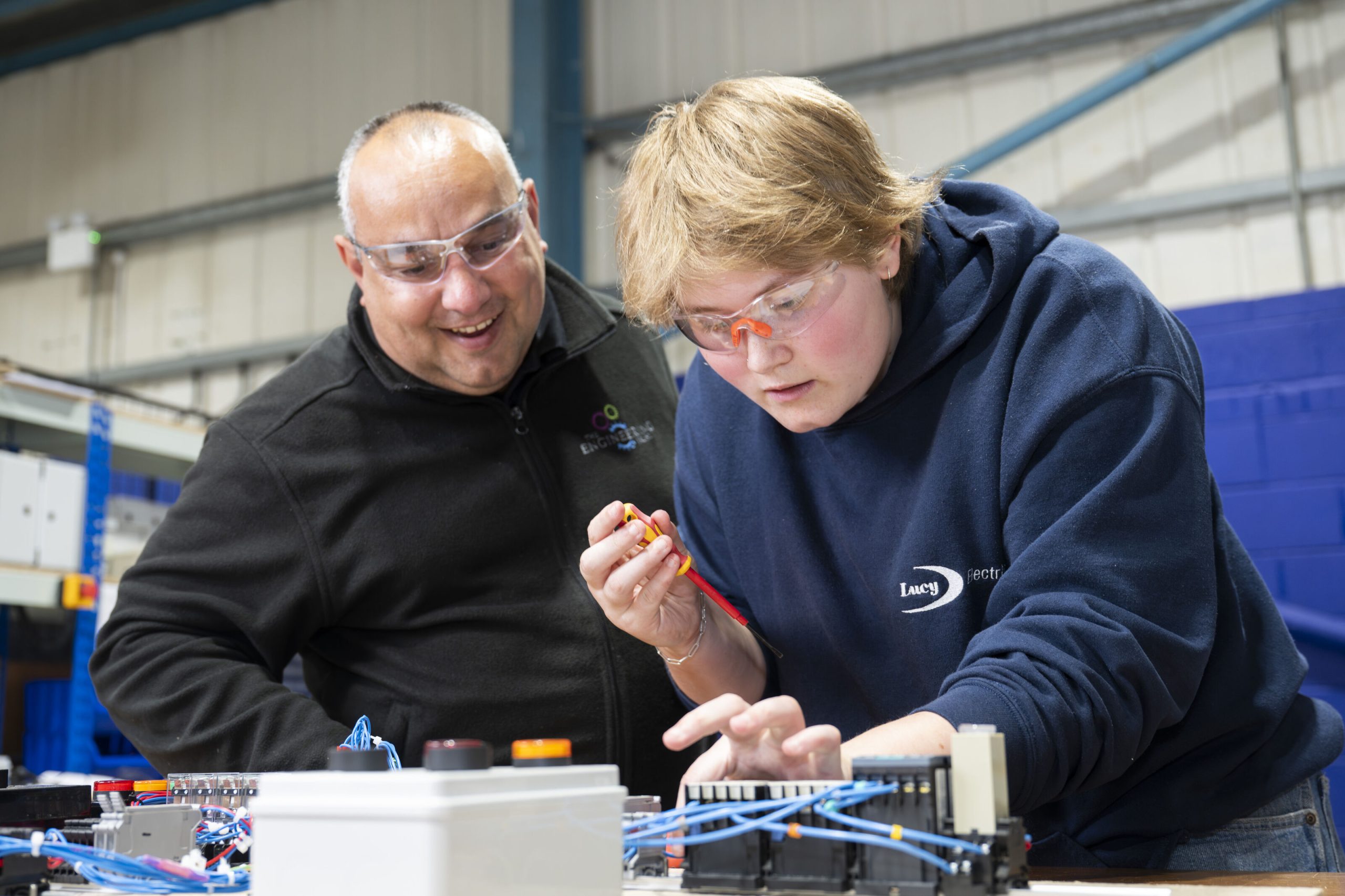 Engineering Lecturer teaching apprentices