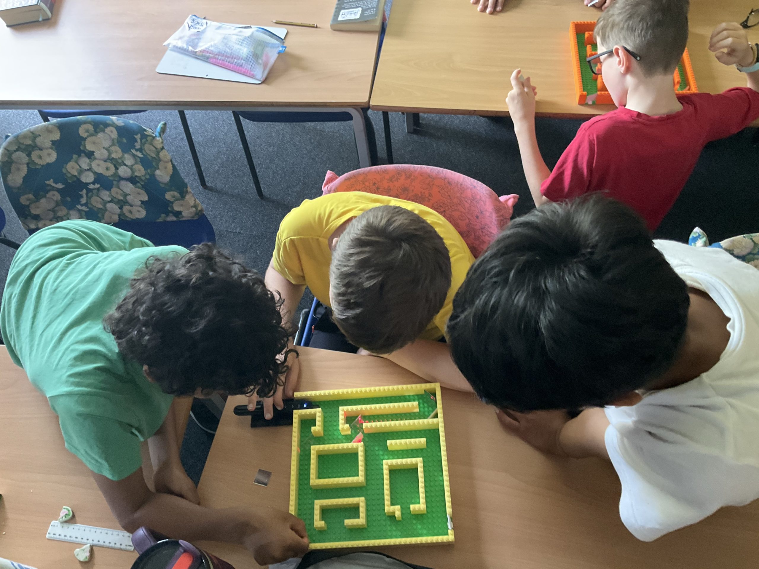 Year 6 pupils taking part in STEM activities at Grove CofE Primary School