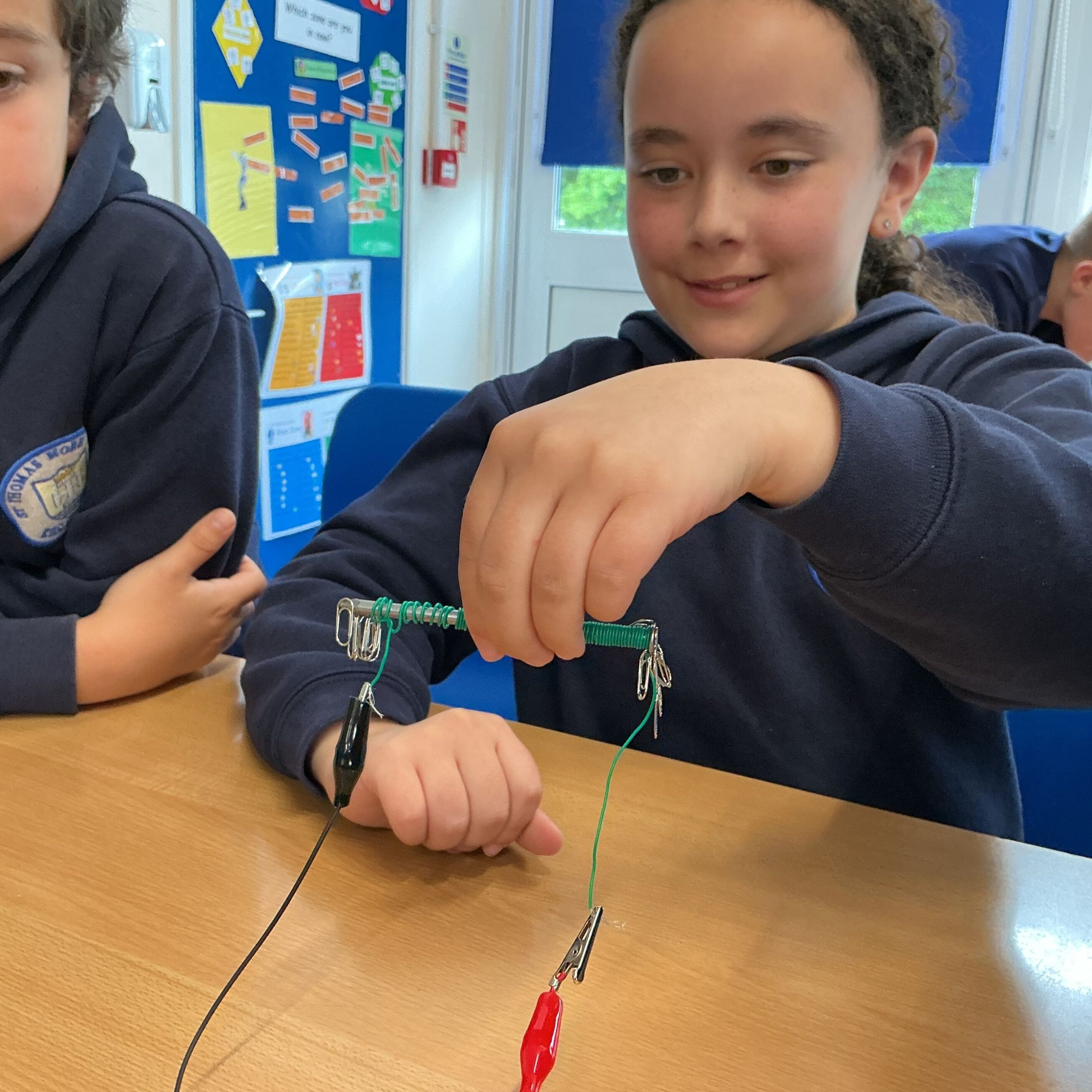 Primary school students exploring STEM activities
